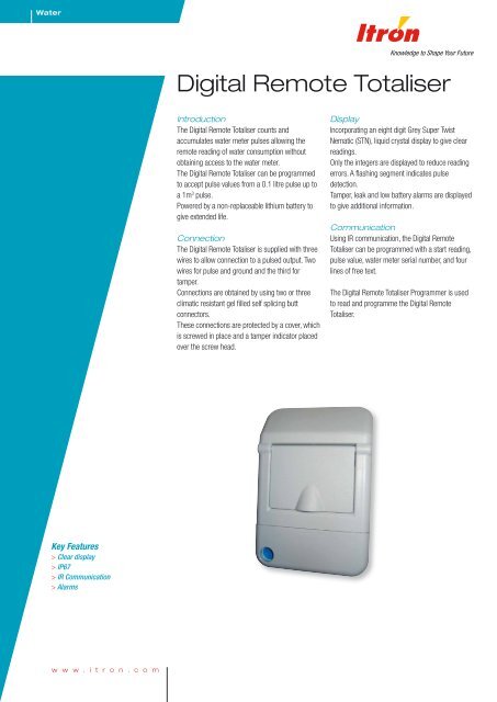 Digital Remote Totaliser - Utility Meters