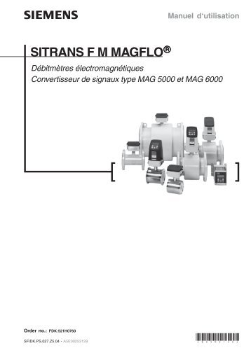 SITRANS F M MAGFLO - GWF Messsysteme AG