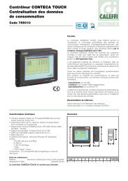 Contrôleur CONTECA TOUCH Centralisation des données ... - Caleffi