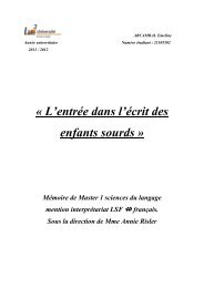 « L'entrée dans l'écrit des enfants sourds » - Savoirs Textes Langage