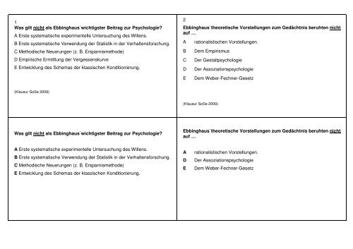 1 Was gilt nicht als Ebbinghaus`wichtigster Beitrag ... - Beabea-Blog