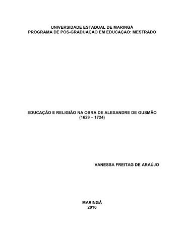 Dissertaç - Programa de Pós-graduação em Educação / UEM