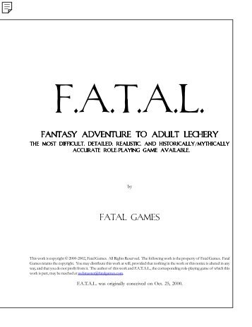 Fatal Games - FRP World