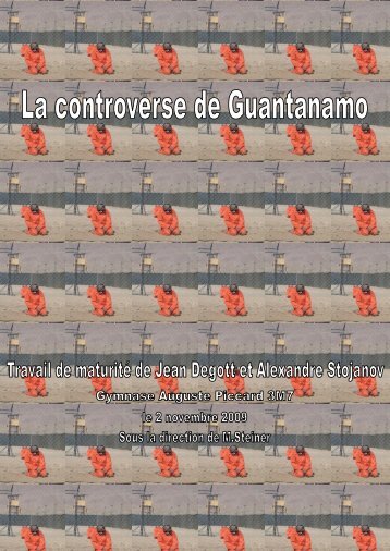 La controverse de Guantanamo - Gymnase Auguste Piccard
