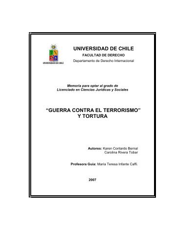 guerra contra el terrorismo - Tesis Electrónicas Universidad de Chile