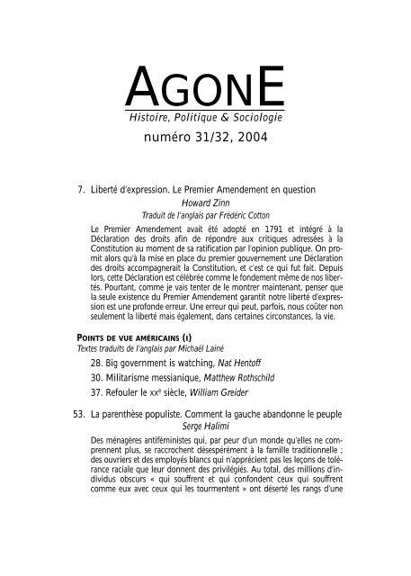 Agone n° 31/32 - pdf - Atheles