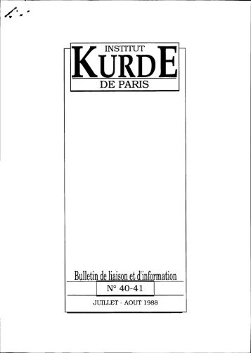 Bulletin de liaison et d'information - Institut kurde de Paris