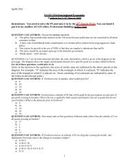 Spr09, PS2 1 ECON 3224 International Economics Problem Set 2: 9 ...