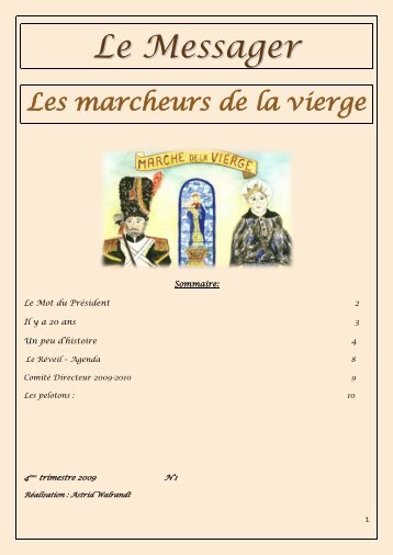 Le Messager N°1 (2009-2010) - Marcheurs de la vierge - Forchies ...
