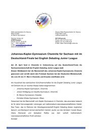 Johannes-Kepler-Gymnasium Chemnitz für Sachsen mit im ...