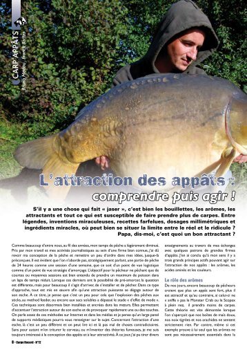 L'attraction des appâts : - Carp Food Concept