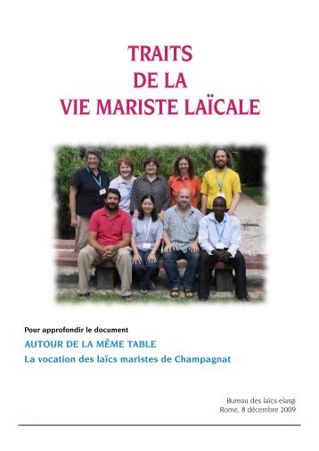 TRAITS DE LA VIE MARISTE LAÏCALE