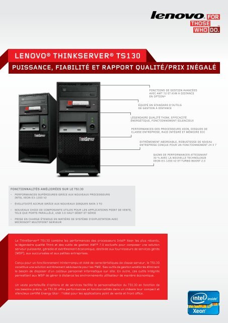 LENOVO® THINKSERVER® TS130