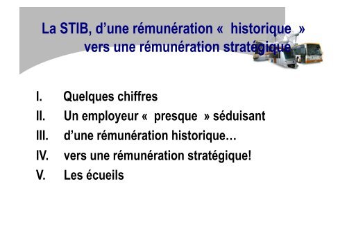 La STIB, d'une rémunération « historique » vers une ... - Peoplesphere