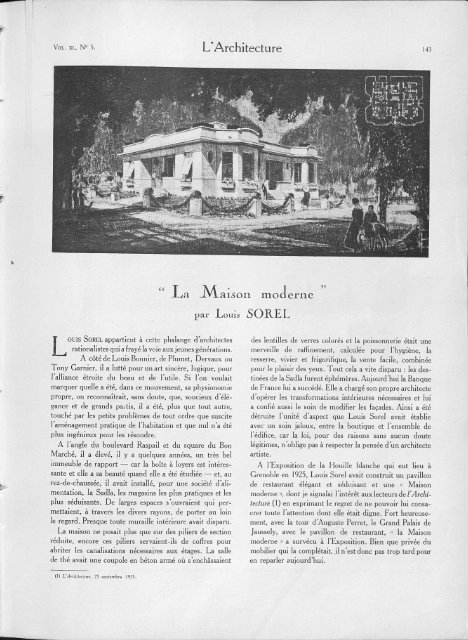 La “maison moderne” par Louis Sorel