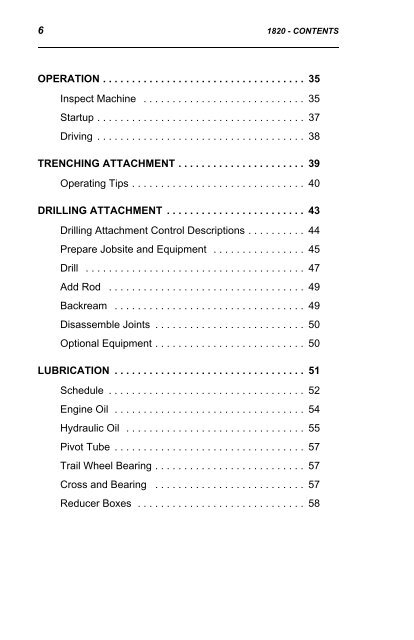 Ditch Witch 1820 Operators Manual - Ben's Rental and Sales