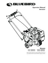 Operator Manual Aerator - Ben's Rental and Sales