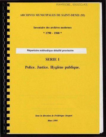 1 - Archives municipales de Saint-Denis