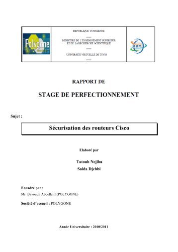 Sécurisation des routeurs Cisco - UVT e-doc