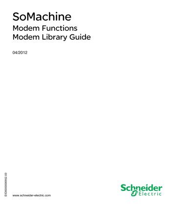 Library manual SoMachine Modem | 3 MB - BERGER - POSITEC