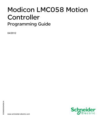 Programming manual LMC058 | 12 MB - BERGER - POSITEC