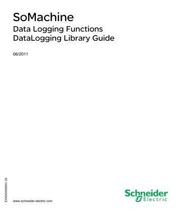 Library manual SoMachine DataLogging | 1 MB - BERGER - POSITEC