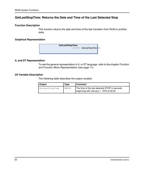 Library manual M238 system functions | 2 MB - BERGER - POSITEC