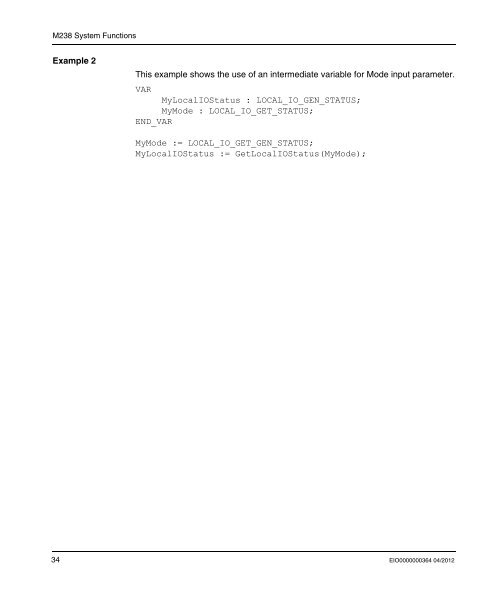 Library manual M238 system functions | 2 MB - BERGER - POSITEC