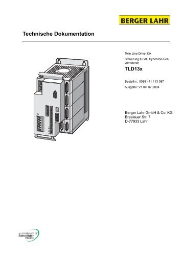 Produkthandbuch TwinLine TLD13x - BERGER - POSITEC