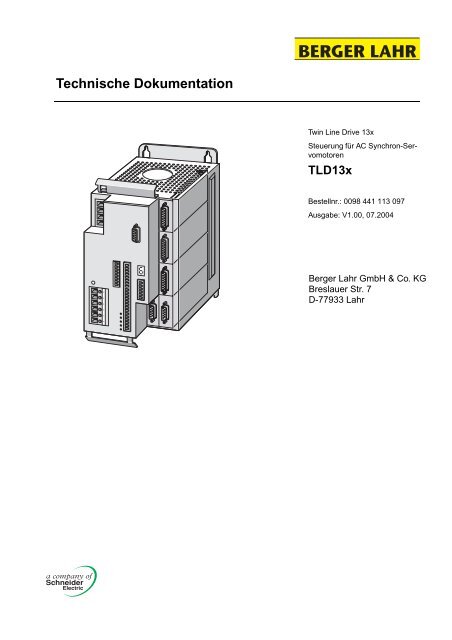 Produkthandbuch TwinLine TLD13x - BERGER - POSITEC