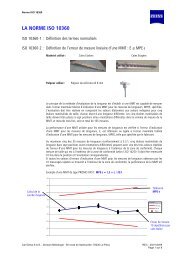 LA NORME ISO 10360 - Carl Zeiss SAS