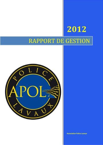 Préavis n° 2 : Rapport de gestion 2012 - APOL