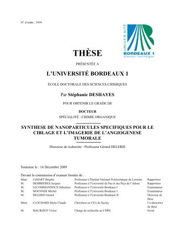 THÈSE - Université Bordeaux 1