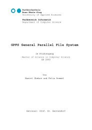 GPFS General Parallel File System - Prof. Dr. Rudolf Berrendorf
