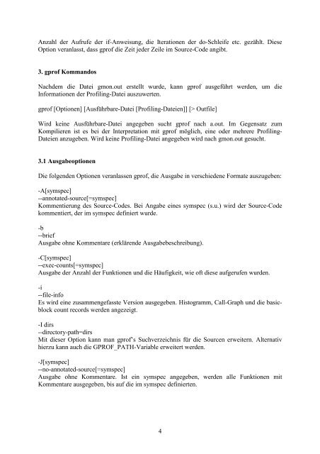 Profiling mit gprof - Prof. Dr. Rudolf Berrendorf