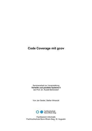 Code Coverage mit gcov - Prof. Dr. Rudolf Berrendorf