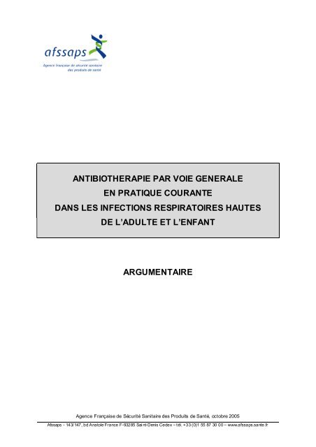 Recommandations ATB et infections respiratoires - Service d'ORL ...