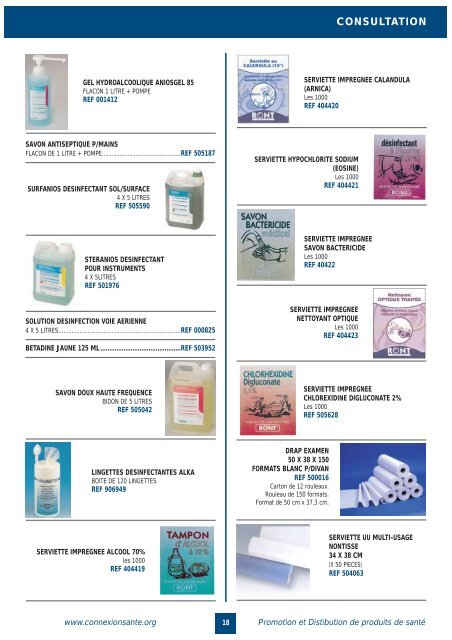 Catalogue des produits de consulation - Connexion santé