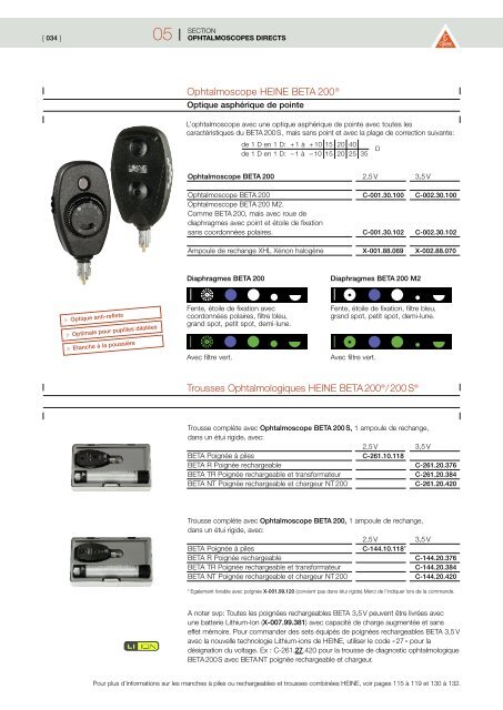 2009 HEINE CATALOGUE GENERAL MEDECINE - innova