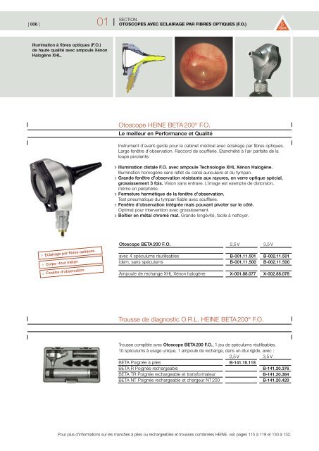 2009 HEINE CATALOGUE GENERAL MEDECINE - innova