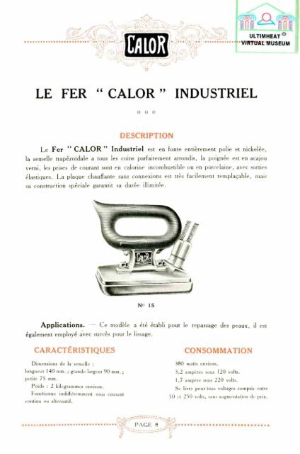 calor 1923 catalogue - Ultimheat