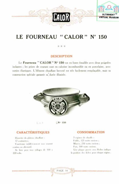 calor 1923 catalogue - Ultimheat