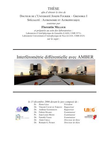 Interférométrie différentielle avec AMBER - Observatoire de la Côte ...