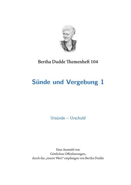 Sünde und Vergebung 1 - bertha-dudde.info