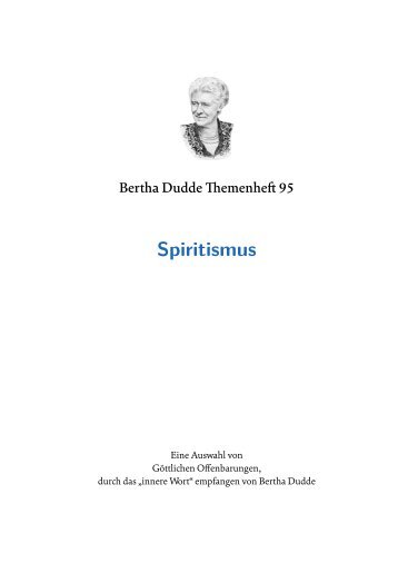 Spiritismus - bertha-dudde.info