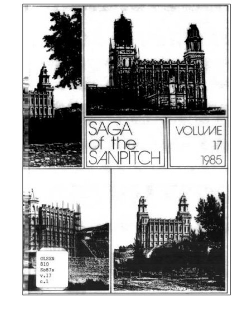 Saga of the Sanpitch Volume 17, 1985 - Sanpete County