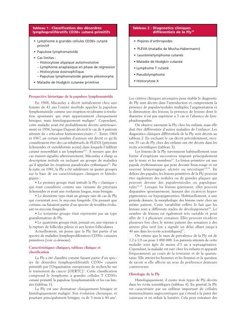 Examen de la papulose lymphomatoïde - Dermatologie conférences ...