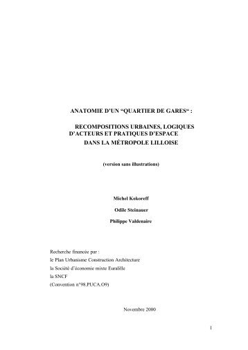 Anatomie d'un "quartier de gares" : recompositions ... - Urbamet