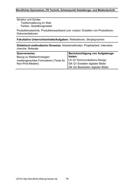 Schwerpunkt Gestaltungs- und Medientechnik