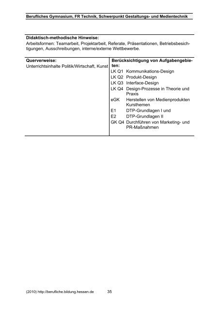 Schwerpunkt Gestaltungs- und Medientechnik